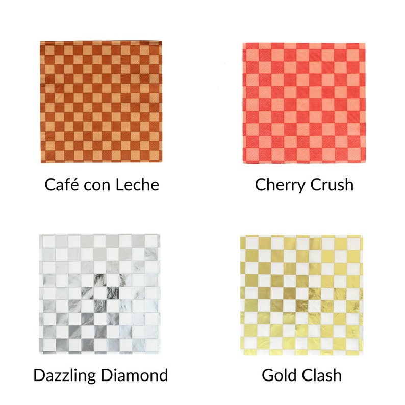 Jollity & Co Checkered Napkins - Thumbnail 4