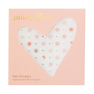 Peace & Love Nail Stickers - Pack of 1, 100 Stickers