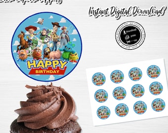 Adornos para cupcakes de Toy Story (descarga digital)