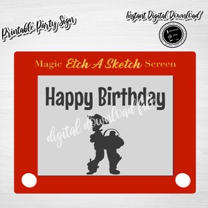 Toy Story Etch A Sketch Birthday Sign (Digital Download)