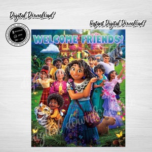 Encanto Birthday Party Sign: Welcome Friends (Digital Download)