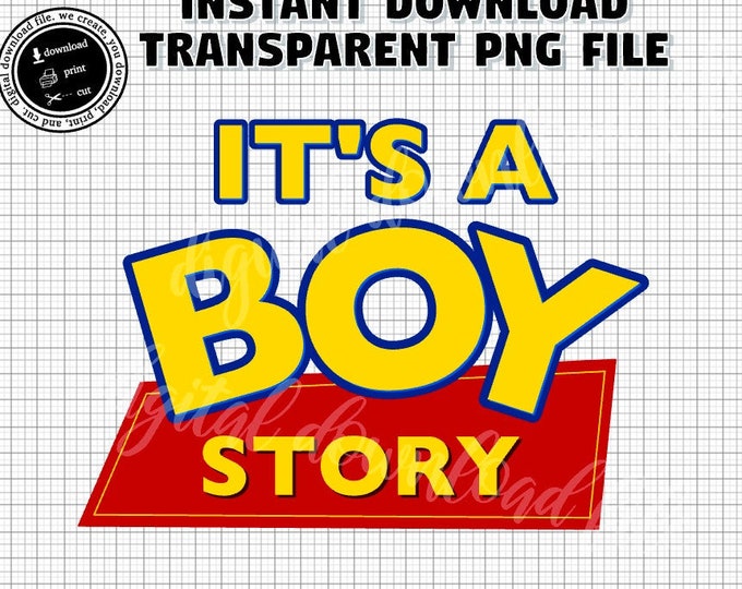 Printable BOY STORY Logo, Digital Boy Story Logo, Toy Story Png Image ...