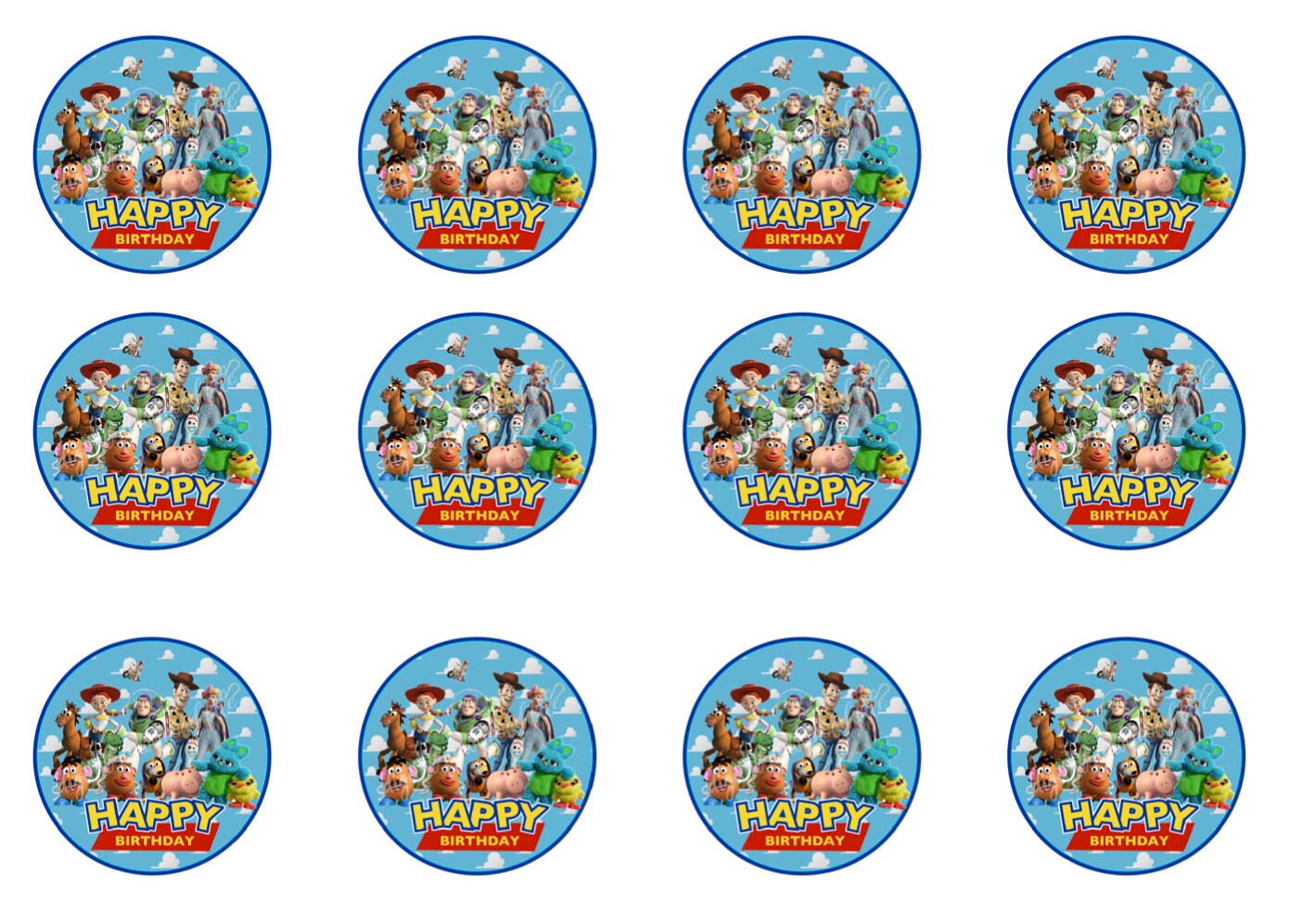 TOY STORY Cupcake Toppers Toy Story 4 Cupcake Toppers Toy Etsy México
