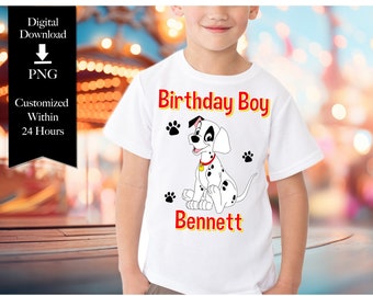 Custom 101 Dalmatians Birthday Shirt Image (Digital Download)