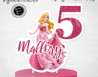 Custom Princess Aurora Cake Topper: Sleeping Beauty Party (Digital Download)