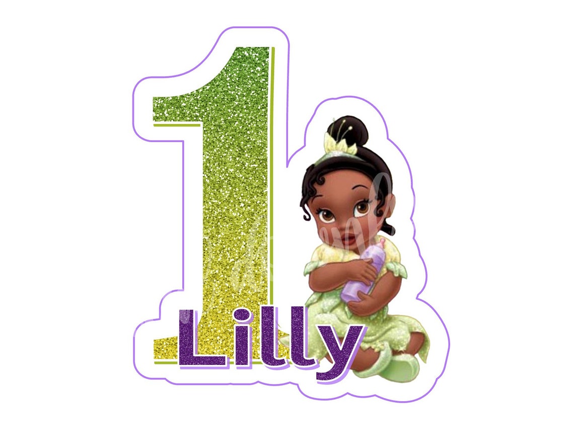 Printable BABY TIANA Cake Topper Princess and the Frog Cake - Etsy