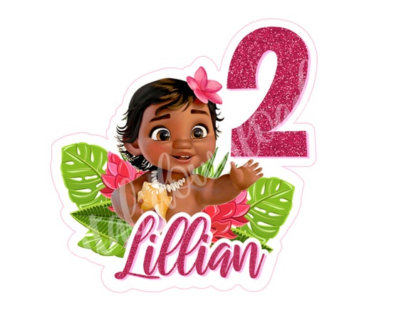 Printable Baby Moana Cake Topper Baby Moana Cake Decoration Etsy Uk