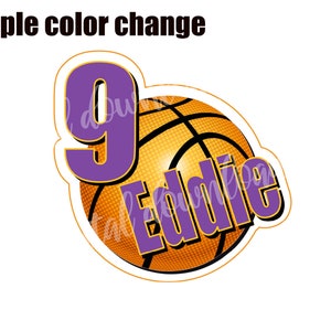Printable BASKETBALL Cake Topper, Basketball Themed Cake Topper ...