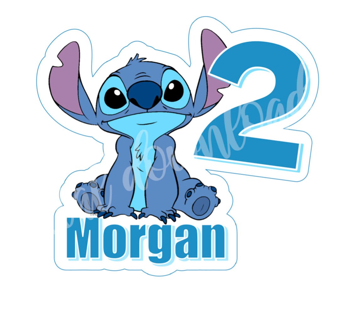 STITCH Cake Topperprintable Cake Topper Stitch Lilo And Etsy UK