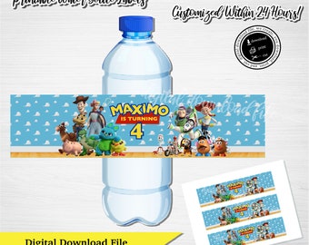 Custom Toy Story Water Bottle Labels: Birthday Party (Digital Download)