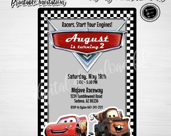 CARS Birthday Invitation Printable, Cars Invite, Birthday Invitation Digital Download, Cars Invite, Cars Themed, Cars Invitation