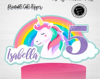 UNICORN Cake Topper, Unicorn Cake Topper, Unicorn Party Sign, Unicorn Cake Topper Digital Download, Unicorn Birthday Cake Topper