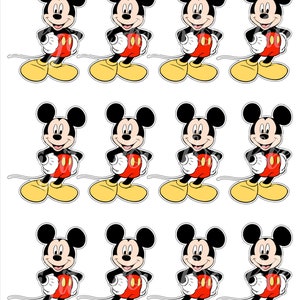 MICKEY MOUSE Cupcake Toppers, Mickey Mouse Cupcake Toppers, Printable ...