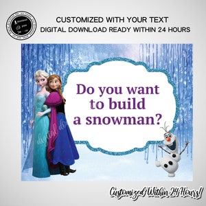 Personalisiertes Frozen Geburtstagsparty Schild (Digitaler Download)