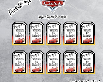 Cars Geschenkanhänger: Lightning McQueen Birthday Party (Digitaler Download)