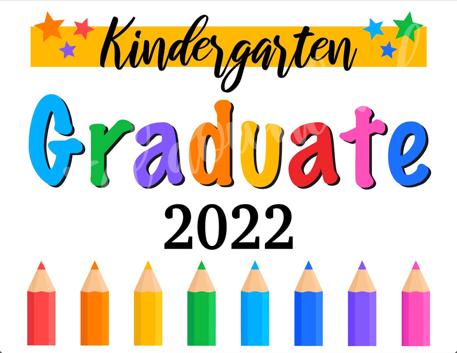 KINDERGARTEN GRADUATION Sign Printable Kindergarten - Etsy