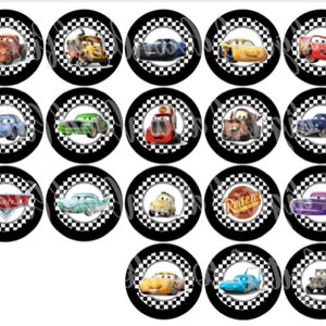 PRINTABLE CARS Cupcake Toppers, Cupcake Toppers Cars, Cars Cupcake ...