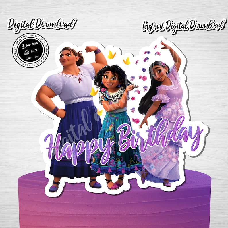 ENCANTO Cake Topper Printable ENCANTO Birthday Cake Encanto Etsy