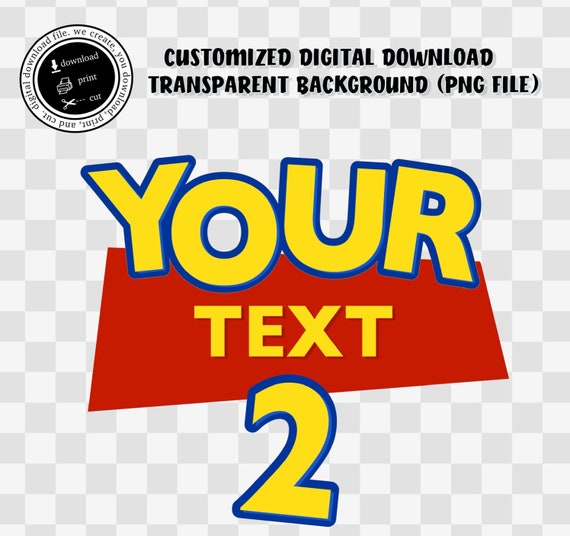 Customized TOY STORY Logo Toy Story Inspired Personalized Etsy