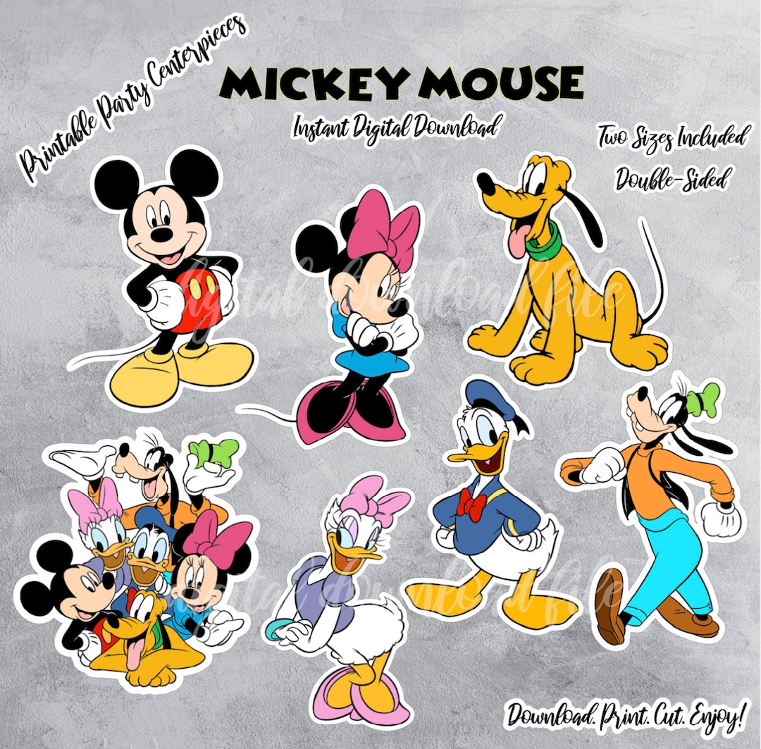 MICKEY MOUSE Centerpieces, Mickey Mouse Printables, Mickey and Friends ...