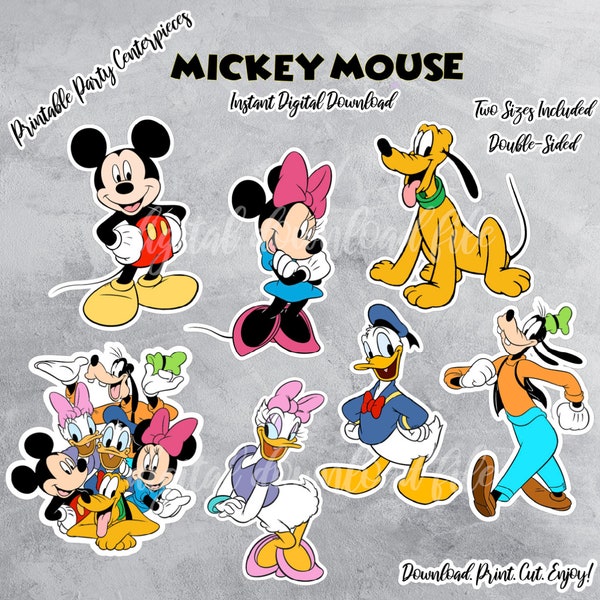 MICKEY MOUSE Centerpieces, Mickey Mouse Printables, Mickey and Friends Centerpieces, Digital Download, Mickey Mouse Printable