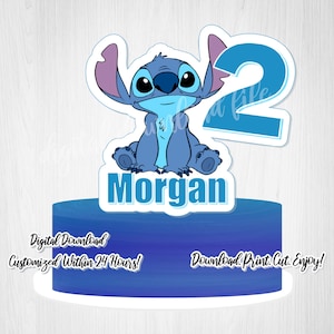 Decorazione per torta STITCH, decorazione per torta stampabile Stitch, torta di Lilo e Stitch, decorazione per torta stampabile Stitch, download digitale, decorazione per torta Stitch, fai da te