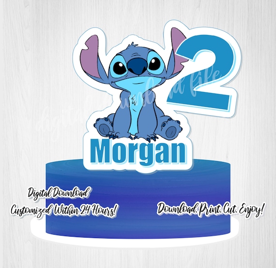 STITCH Cake TopperPrintable Cake Topper Stitch Lilo and Etsy España