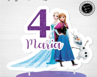 Frozen Birthday Cake Topper: Personalized Party Sign (Digital Download)