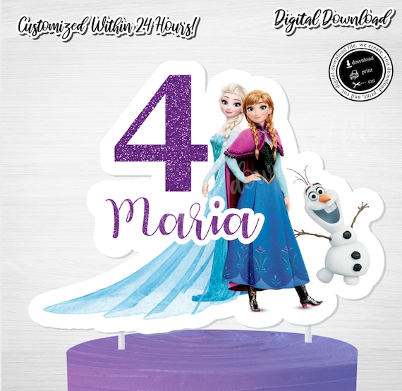 frozen cake topper printable frozen party sign frozen etsy
