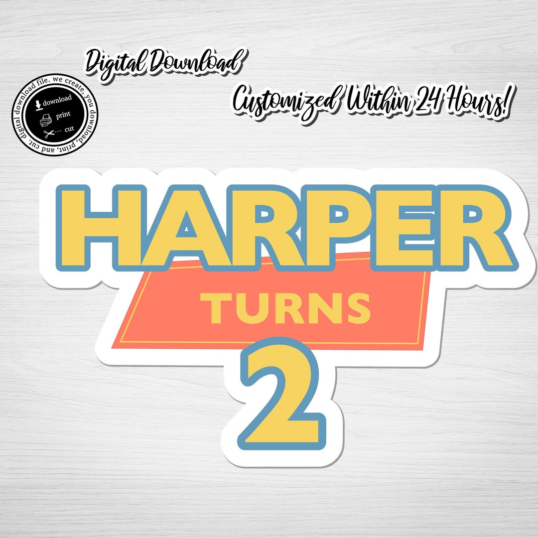 Printable TOY STORY Cake Topper, Toy Story Inspired, Personalized Toy ...