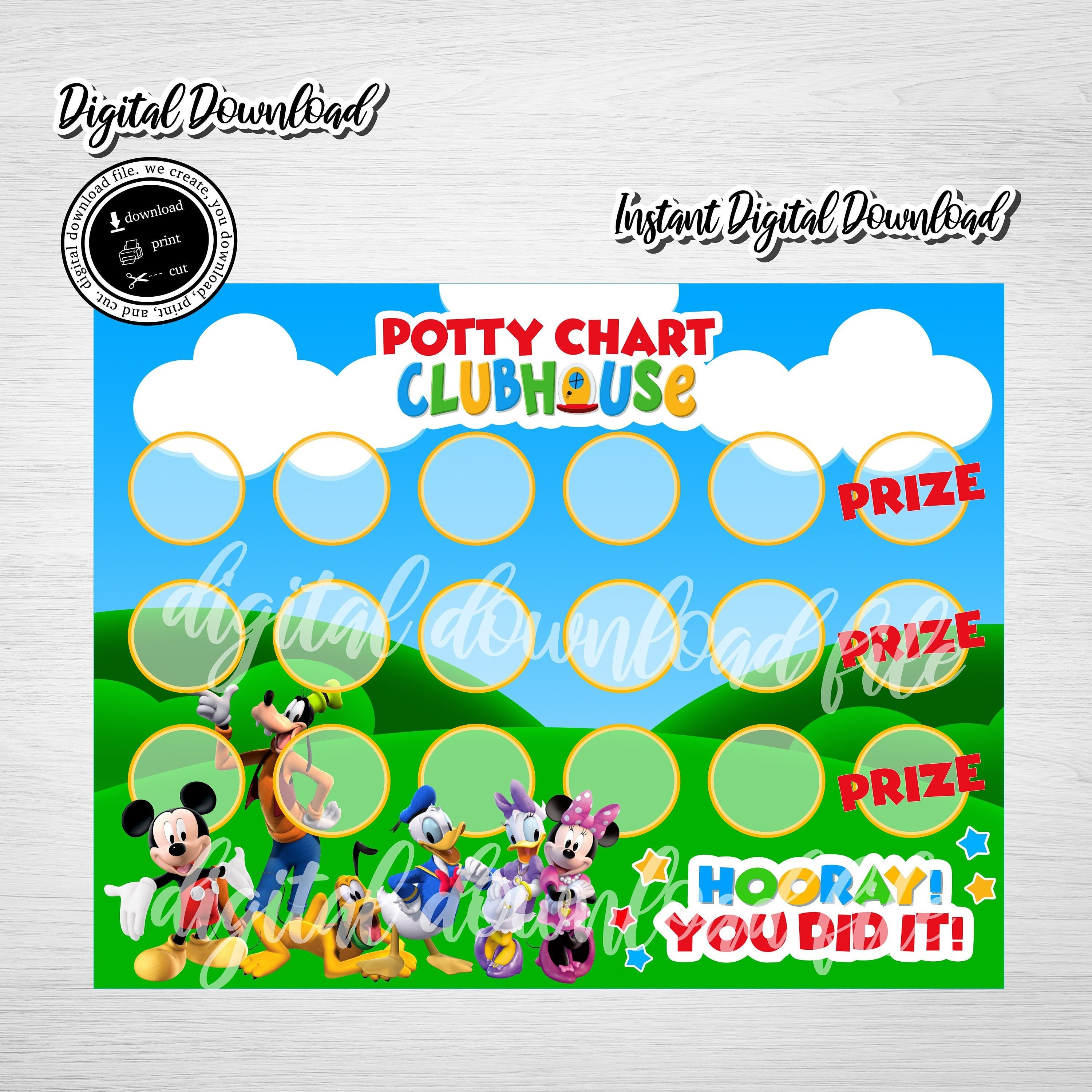 MICKEY MOUSE Clubhouse Potty Chart Mickey Potty Training Etsy Ireland