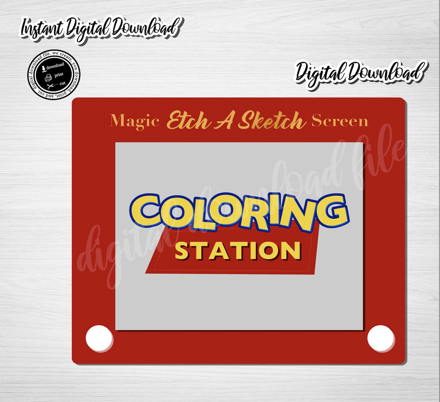 Printable Toy Story COLORING STATION Sign Topper, Toy Story Sign, Toy Story  Etch Sign,toy Story, Etch A Sketch Sign, Coloring Sign Toy Story 