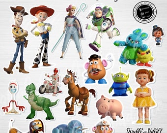 Centrotavola TOY STORY stampabile, Toy Story Cake Topper, Toy Story Toy Story Cupcake Topper, Festa di Toy Story, Download digitale, Toy Story 4