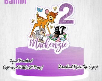 Cake Topper Bambi Etsy