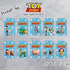 Printable Toy Story 4 Thank You Tags: Party Favors (Digital Download)