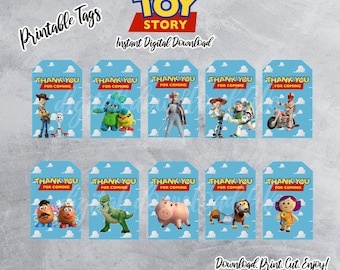 Printable TOY STORY 4 Thank You Tags, Party Favor Tags, Toy Story 4, Toy Story, Toy Story 4 Party Favor