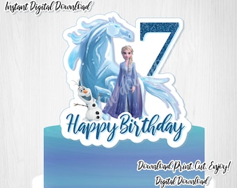 FROZEN 2 Cake Topper, Instant Download Frozen, Frozen 2 Instant Download, Frozen 2 Cake Topper,Frozen 2 Cake,Queen Elsa, Nokk, Digital Print