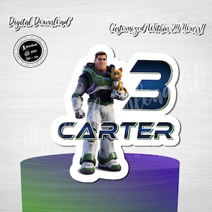 Custom Buzz Lightyear Cake Topper: Personalized Birthday (Digital Download)