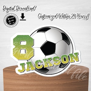 Printable SOCCER Cake Topper, Soccer Centerpiece, Soccer Cake Topper, Soccer Birthday Decoration, Soccer Birthday Cake, Soccer Party,Digital