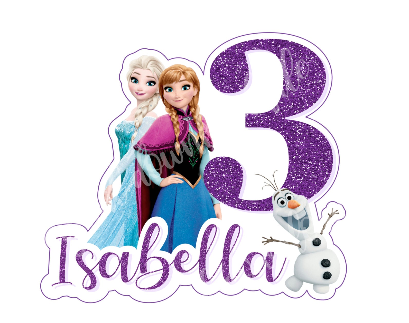 Printable FROZEN Cake Topper Frozen Party SignFrozen -  Portugal