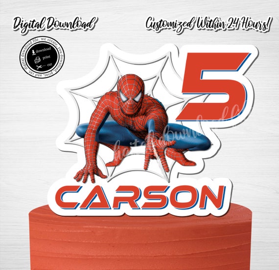 SPIDERMAN Cake Topper Spiderman Party Sign Spiderman Cake - Etsy