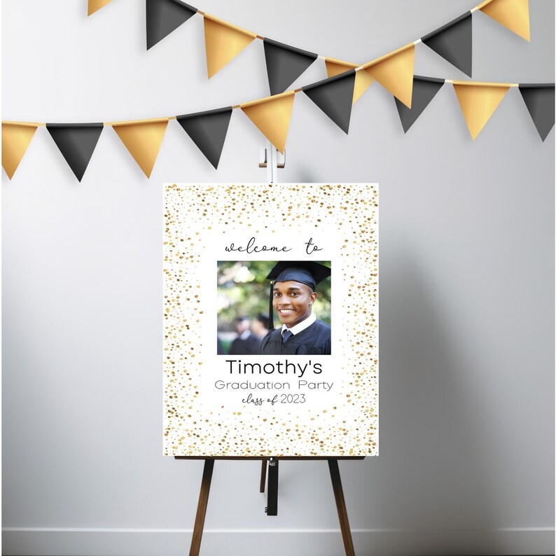 Custom Photo Graduation Party Sign: Congrats Decor (digital Download ...