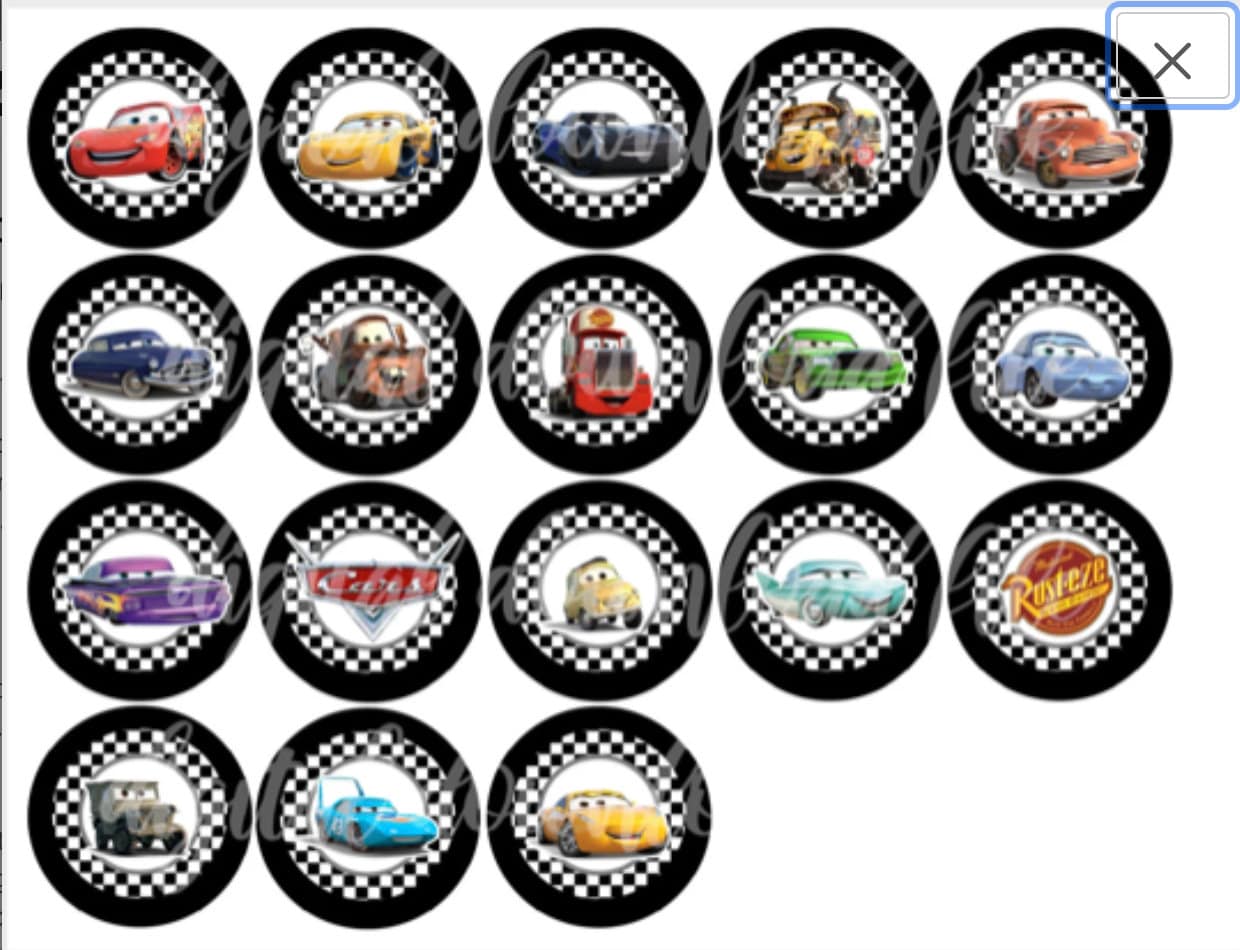 PRINTABLE CARS Cupcake Toppers Cupcake Toppers Cars Cars - Etsy