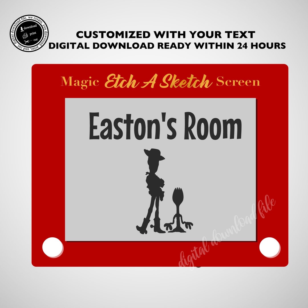 Custom Toy Story Etch A Sketch Birthday Sign (digital Download) - Etsy
