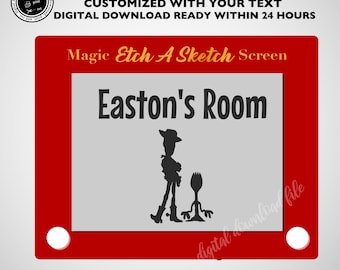 Custom Toy Story Etch A Sketch Birthday Sign (digital Download) - Etsy