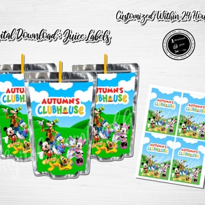 Mickey Mouse Clubhouse Capri Sun Labels: Custom Juice Box (Digital Download)