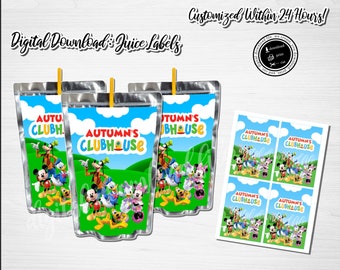 Mickey Mouse Clubhouse Capri Sun Labels: Custom Juice Box (Digital Download)