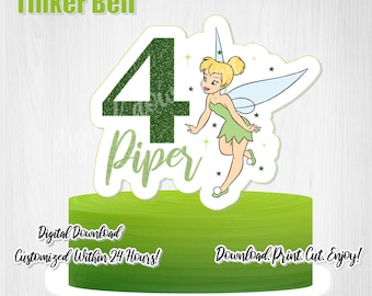 Custom Tinker Bell Birthday Cake Topper (Digital Download)