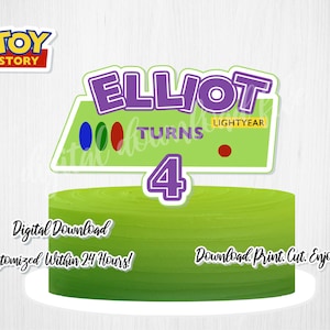 Buzz Lightyear Cake Topper: Toy Story Birthday Party Decor (Digital Print)
