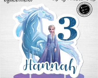Custom Frozen 2 Cake Topper: Queen Elsa Birthday (Digital Download)
